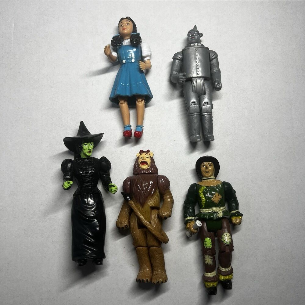 Vintage The Wizard of Oz MGM 1988 Action Figures Lot of 5 Multi Toys 3.75"